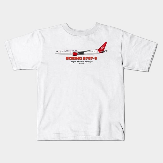 Boeing B787-9 - Virgin Atlantic Airways Kids T-Shirt by TheArtofFlying